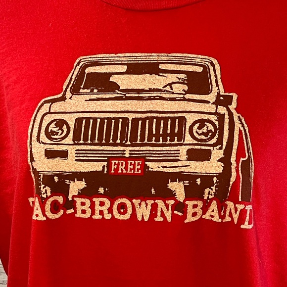 LUCY JUSTICE GOODS Zac Brown Band T-Shirt Red-Large - Picture 2 of 4
